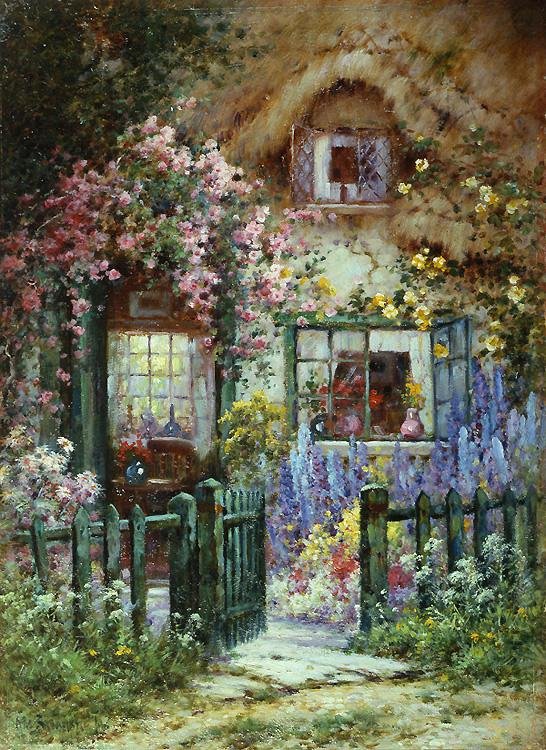 Alfred de Breanski A Wayside House